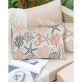 thumbnail image 6 of Green Pink Ocean Throw Pillow Cover 20 x 30 Inch Decorative Pillow Cover Coastal Coral Starfish Seahorse Shell Lumbar Pillowcase Seasonal Rectangle Cushion Case for Couch Sofa Bed Living Room, 6 of 7