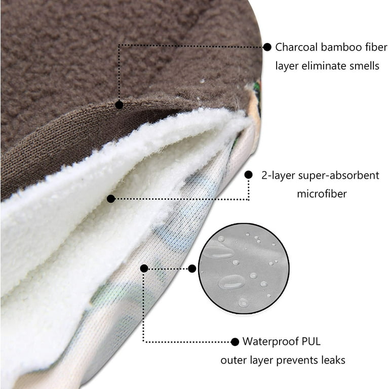 Visland 3PCS Reusable Pads, Washable Cloth Menstrual Pads Period