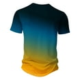 thumbnail image 5 of Zylanna Men's Short Sleeve T-Shirts, Gradient Color Summer Crew Neck Lightweight Daily leisure Tops for Men Multicolor Size L, 5 of 5