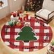 thumbnail image 5 of Adornos navideños, adornos navideños, regalos navideños, ambiente navideño, imitación cachemir, alfombra redonda de alta densidad, alfombra antideslizante para sala de estar, dormitorio, estudio, adec, 5 of 6