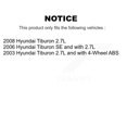 thumbnail image 2 of Transit Auto Front Rear Wheel Hub Bearings Assembly Disc Brake Rotors and Semi-Metallic Pads Kit (10Pc) for Car Hyundai Tiburon - Left Right Side (Driver Passenger) KBB-106729, 2 of 10
