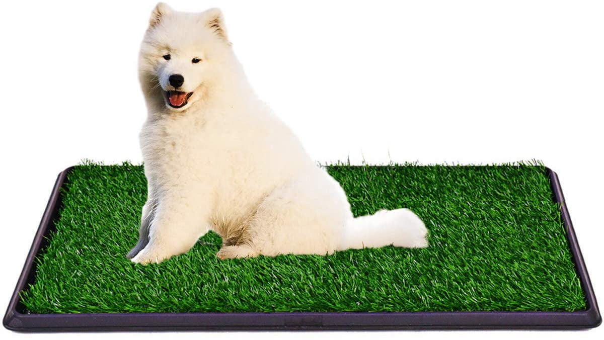 Portable Potty Trainer for Indoor and Outdoor Use Artificial Grass Bathroom Mat for Puppies and Small Pets 
