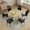 BLACK6, variant on 45.3" Round Dining Table Set, Mid Century Modern Round Dining Table for 4 Person, with Steel Legs, Coffee Table for Kitchen Dining Room, Office, Save Space