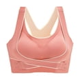thumbnail image 1 of Sujetador deportivo ajustable sin aros de acero para mujer, ropa interior fina de talla grande sin costuras con hebilla delantera y parte trasera hermosa, 1 of 2