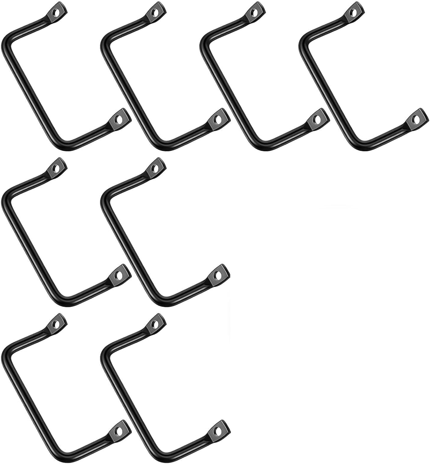 RGHJAR-8 Pack Handles for Large Charcuterie Cutting Board - 4Inch Handles for Serving Tray Stove Cover Noodle Board, Black Stainless Steel Handle Hardware