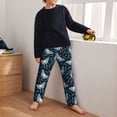 thumbnail image 5 of Gukieu Glowing Butterfly Print Youth Home Trousers, Elastic Waistband with Pockets for Home and Outing, Suitable for Children Aged 5-16-Large, 5 of 6
