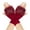 Wine Red, variant on Clothing 2025 Yajing Womens Mittens One Size Blue Short Bow Gloves Autumn and Winter Women's Cute Wrist Knitted Wool Warm Fingerless Gloves