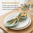 thumbnail image 6 of CNDRLEF 10 Pack Matte Gold Napkin Rings - Stainless Steel Semicircle Ring Holder for Wedding, Christmas, Party Dinner Table Setting, 6 of 8