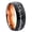 Black And Rose Gold, variant on Heart Beat forever Heart always more Concave Black Tungsten Ring 10MM