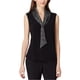 thumbnail image 1 of Blusa sin mangas metálica Tahari para mujer, negro, mediano Tahari Top sin mangas, 1 of 1