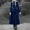 Blue, variant on Black Long Jacket Dress for Women Gothic Zipper Medieval Stand Collar Solid Color Front Slit Long Dress Long Sleeve Party Costume Comfy Soft Fall Winter Long Coat Dress