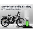 thumbnail image 3 of SMLRO TS60 Electric Bike – 2000W Dual Motors, 60V 25Ah, 26" Fat Tires, Hydraulic Disc Brakes, Full Suspension, 45MPH Max Speed, 3 of 6