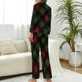 thumbnail image 3 of Top-kevin Womens Pajamas Set Christmas Nutcrackers Trees Soft Long Sleeve Sleepwear Button Down Sets, 3 of 12
