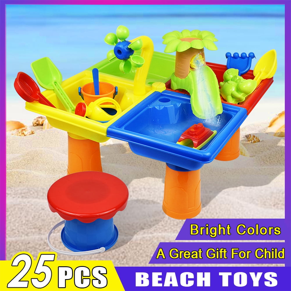 Kreunt Corroderen Ramkoers 25pcs Sand Water Table Outdoor Games Summer Kids Gift Beach Toy Set Digging  Pit - Walmart.com