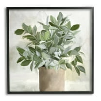 Stupell Industries Lush Green House Plant Leaves Detailed Painting Painting Black Framed Art Print Wall Art, Design by Kim Allen
