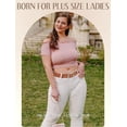 thumbnail image 3 of Plus Size Women Leather Belt Black Casual Waist Belt for Jeans Pants with Metal Pin Buckle, 3 of 6