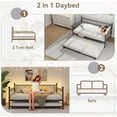 thumbnail image 5 of Space Saving Sofa Bed Frame with Metal Slat Support - Easy Assembly Daybed for Small Spaces, Black, 5 of 5