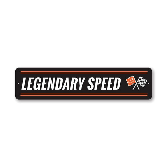 Legendary Speed Chevy Corvette Metal Sign, Novelty Car Sign, Garage Decor - 4x18 inches