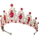 thumbnail image 3 of KAKOWELY Tiara nupcial de cristal, corona, tiara, tocado de boda, diadema de cumpleaños, accesorio para el cabello, 3 of 5