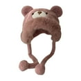 thumbnail image 2 of PEIXUN Kids Baby Girls Boys Winter Warm Soft Waxy Animal Pattern Velvet Cute Hat, 2 of 3