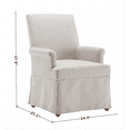 thumbnail image 3 of Wovenbyrd Lakeshore Classic Covered Parsons Dining Arm Chair - Natural, 3 of 15
