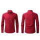 thumbnail image 1 of pstuiky Camisas de manga larga abrigadas para hombre, Camisa informal de color liso con botones, manga larga, cuello vuelto, transpirable y elástica para hombre tops de invierno para hombre s, 1 of 5