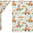 thumbnail image 3 of Coolnut Sheer Curtains, 2 PCS Cute Bunny with Carrots Gauze Door and Window Voile Curtain Panels for Bedroom Living Room, 55"x84", 3 of 4