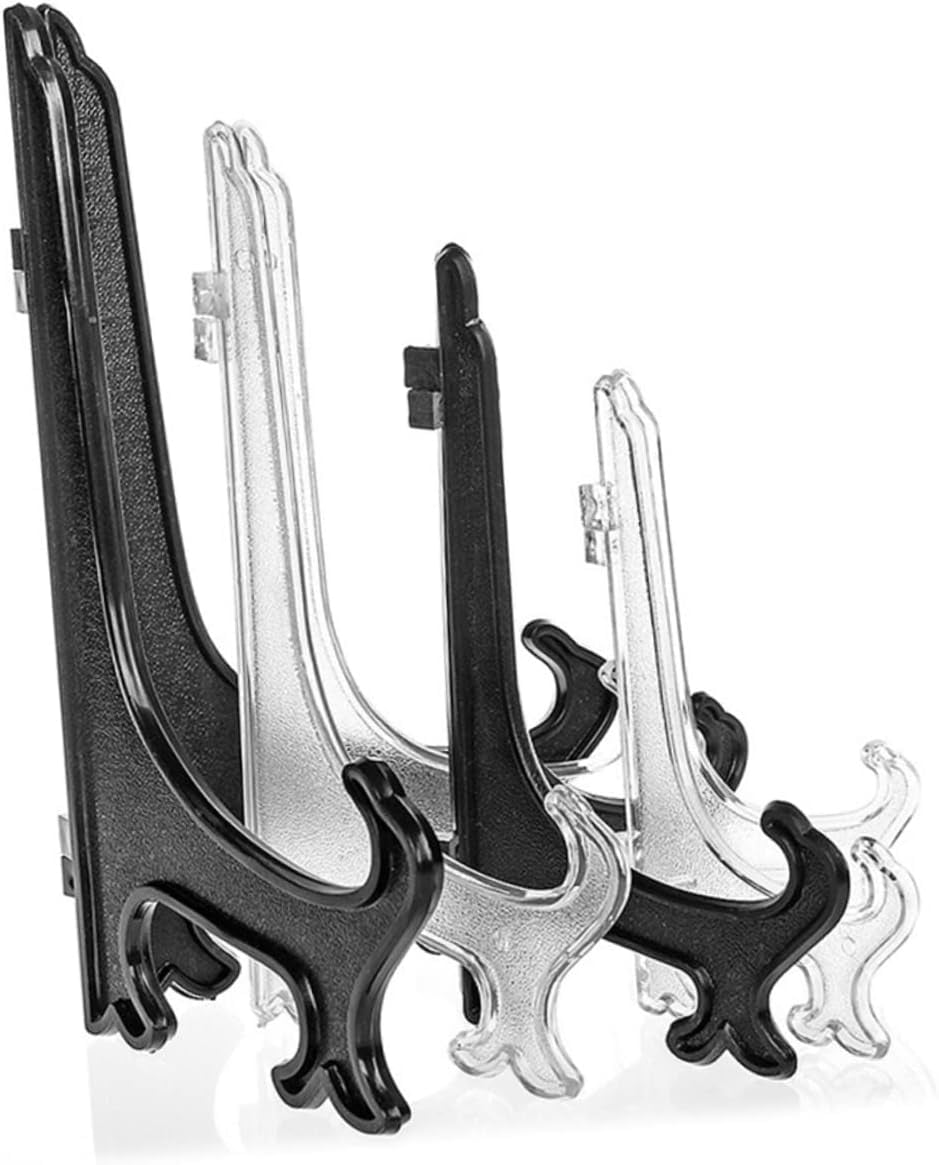 24pcs 4 Clear Display Shelf Desk Easel Plate Holder Clear Plate Display