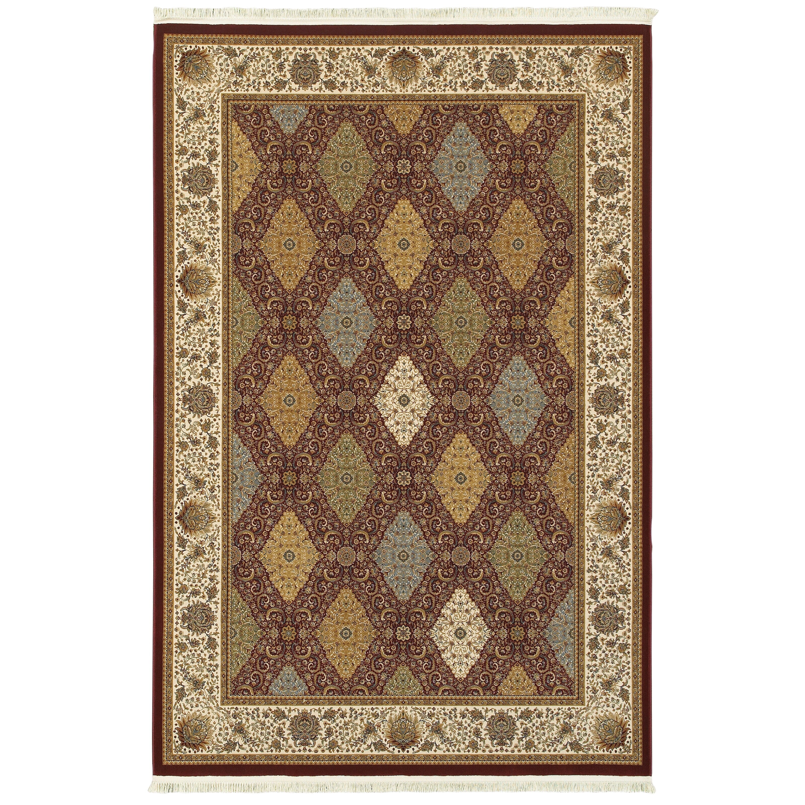 Style Haven Manchester Persian Panel Fringed Area Rug