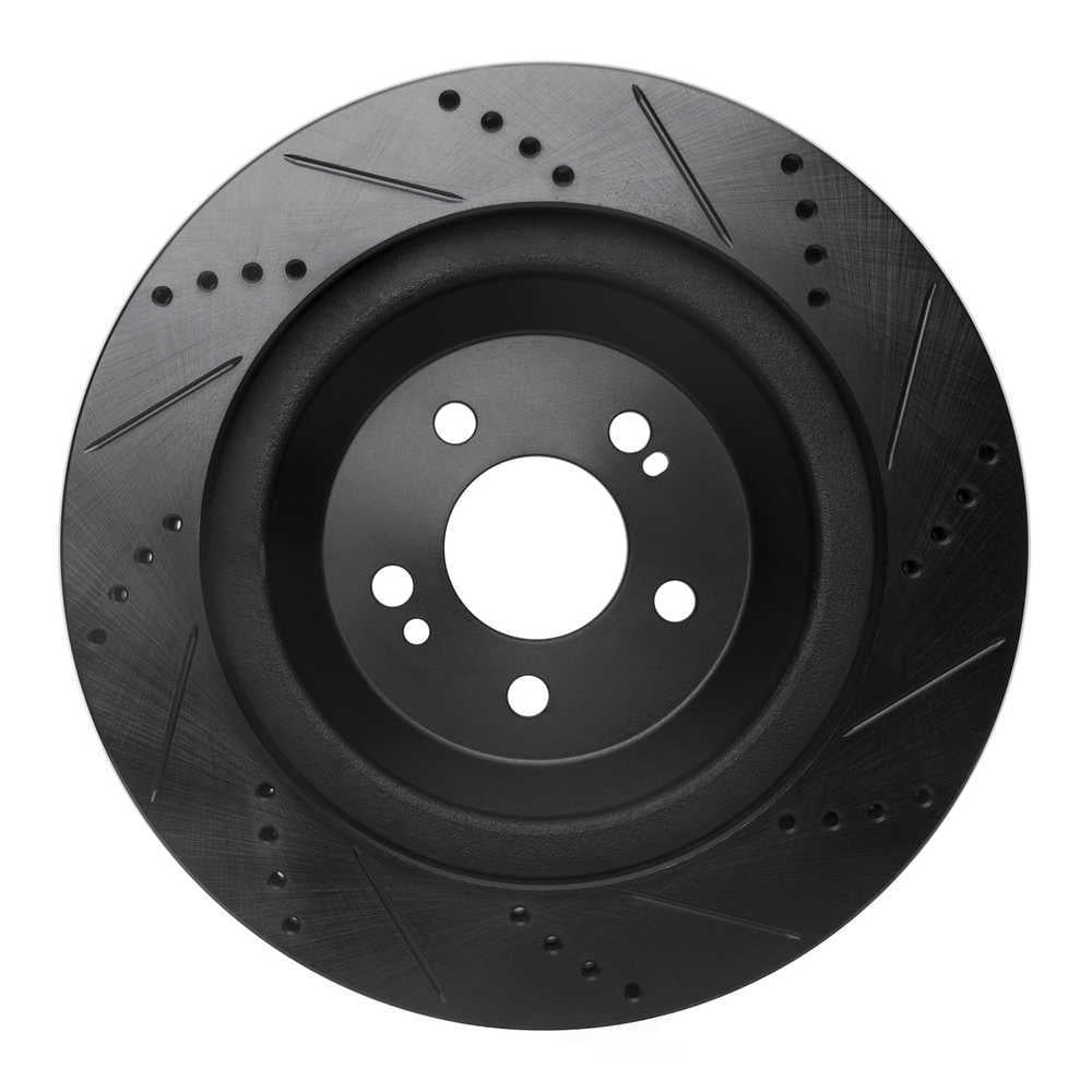 Dynamic Friction Company 633-63113L DFC Brake Rotor - Drilled And Slotted - Black