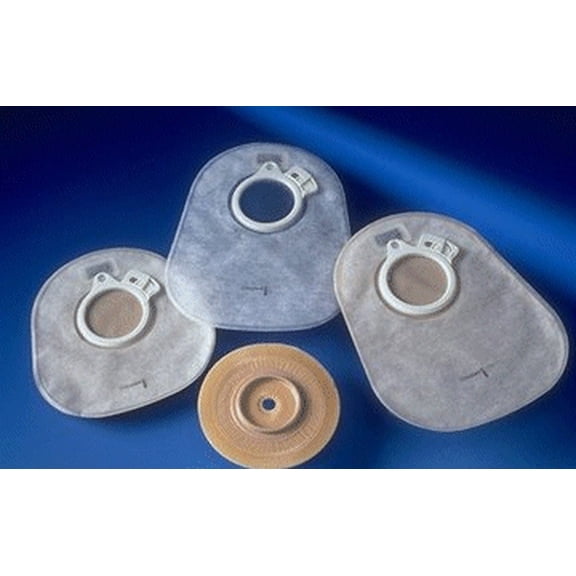 Ostomy Pouch Assura Two-Piece System 7" Length Closed End Cut to Fit Blue #12356