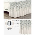 thumbnail image 3 of Weeping Flowers Wrap Around Bed Skirts for California King Bed 18" Drop,Bed Skirt with Adjustable Elastic Belt Dust Ruffle Bed Valance Blue Grey Spring Floral Botanical Rustic Burlap Bed Frame Cover, 3 of 7