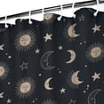 thumbnail image 3 of Dark Blue Sun Moon Star Pattern Shower Curtain 36"x72" ,Bathroom Decorative Shower Curtains Set with 12 Hooks,Modern Waterproof Washable Shower Curtain, 3 of 6