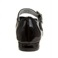 thumbnail image 3 of Mary Jane Dress Shoe Pumps for Girls, Low Heel Hook Loop Buckle, Black Patent (Size 7 Toddler), 3 of 7
