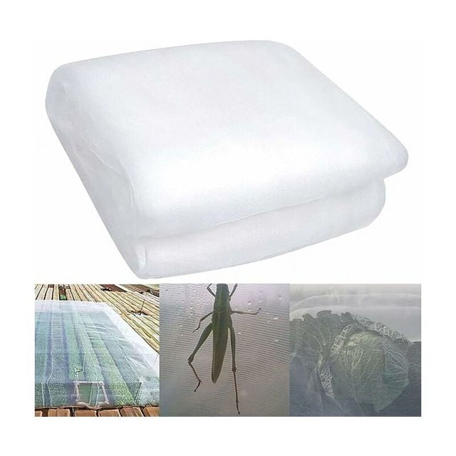 Apuakthei Red de protección contra Insectos y plagas de Vegetales, Red de jardín de Malla Fina, Red de protección contra Mosquitos y pájaros para Plantas, Frutas, Flores, 3x6m