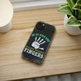 thumbnail image 5 of DistinctInk Clear Hybrid Case for Apple iPhone 15 Plus (6.7" Screen) - On The Other Hand You Have Different Fingers - Tempered Glass Back, 5 of 9
