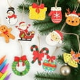 thumbnail image 4 of Dserfhy 12 Pcs Wooden Christmas Ornaments to Paint DIY Blank Unfinished Wood Reindeer Santa Claus Christmas Tree Bell Wreath Cutouts for Winter Hanging Decorations, 4 of 8