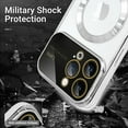 thumbnail image 4 of for iPhone 14 Pro Max Case Magnetic Clear Full Camera Protection [Compatible with MagSafe] Luxury Plating Transparent Shockproof Anti-Scratch Soft TPU Phone Cases for Women Men-Sliver, 4 of 11