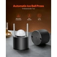 thumbnail image 2 of KFFKFF Ice Sphere Press Set, Aircraft-Grade Aluminum Ice Shaper with Ice Cube Mold, Oversized Mat, Clamp, Drip Pan, Single Glass, Round Ice Ball Creator 2.4"/60 mm Ice Globe, for Whiskey, Cocktail, 2 of 9