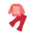 thumbnail image 1 of FAROOT Baby Girl Outfits Sweatshirt + Checkerboard/Solid Color Pants Set Toddler Clothes, 1 of 9