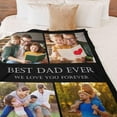 thumbnail image 6 of Fathers Day Dad Gifts Custom Blanket with Photos Father Gifts from Daughter Son, Personalized Pictures Blanket Christmas Birthday Gifts for Daddy, 6 of 6