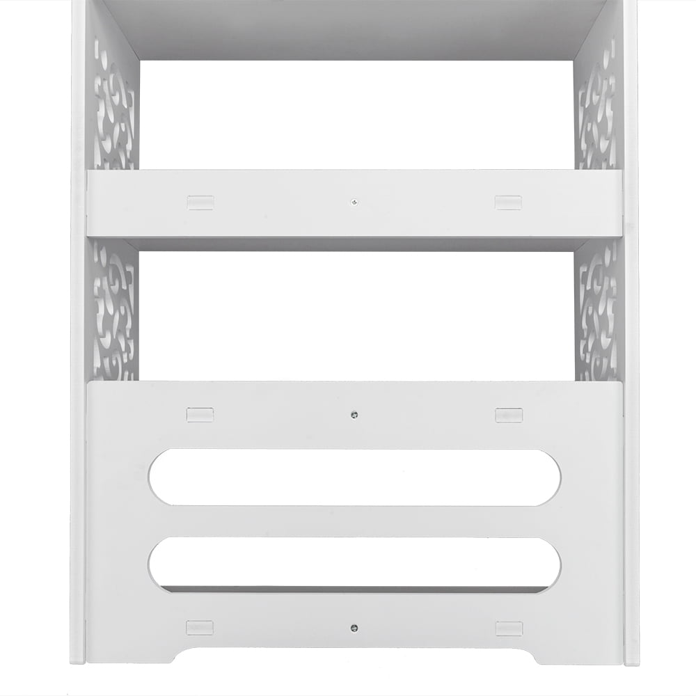 Lowestbest 6 Tiers Wood-plastic Board Carved Shoe Rack, White A Lowestbest 6 Tiers Wood-plastic Board Carved Shoe Rack, White A