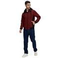 thumbnail image 4 of Neiku Mens Zipper Hoodie Casual Hooded Sweatshirt Fleece Jacket Burgundy-2XL, 4 of 6