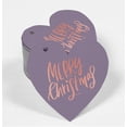 thumbnail image 2 of Inkdotpot 100 Pack Merry Christmas Favor Paper Tag Craft Real Rose Gold Foil Hang Tag, 2 of 8