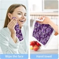 thumbnail image 6 of Dreamtimes 4 PCS Cotton Washcloths Towel Set, Highly Absorbent & Soft Baby Wash Cloths, 12"x 12" Face Hand Towels for Bathroom, Multi-Purpose Fingertip Towels (Purple Roses), 6 of 7