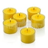 36 Yellow Unscented Citronella Candles With Clear Cups Burn Time 8 Hour