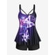 thumbnail image 1 of Tankini de Talla con Estampado de Mariposa Rosegal Camisetas sin mangas de talla grande, 1 of 5