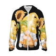 thumbnail image 1 of Fotbe Sunflower Gnomes 3 Chaqueta con Protección Solar UPF 50+ para Hombre y Mujer, Camisa con Capucha y Bolsillos-XX-Large, 1 of 7