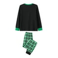 thumbnail image 5 of Miaouyo Christmas Family Pajamas Matching Set Letter Leaf Print Holiday Home Sleepwear Outfits, 5 of 10