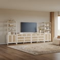thumbnail image 3 of SICOTAS 51.18" Wide Boho Dresser with 7 Storage Drawers,Rattan Chest of Drawer for Bedroom, Large Capacity Organizer TV Center for Living Room in White Cream Oak, 3 of 9